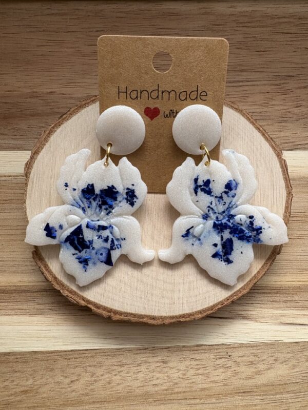 Boucles d'oreilles Alba - Fleurs Bleues